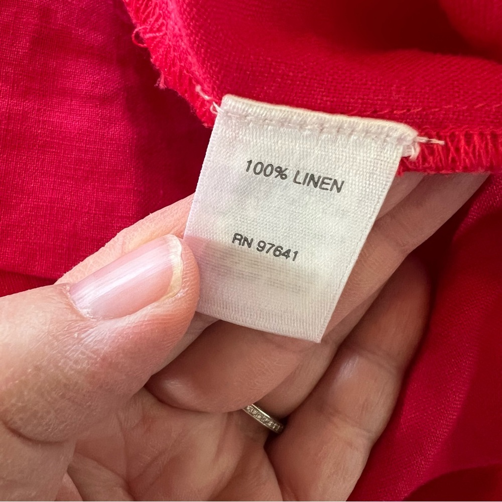 J. Jill Love Linen Sleeveless V-Neck A-Line Dress Women’s Size XS 100% Linen - Picture 3 of 5
